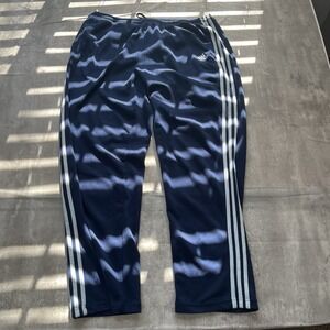 Adidas Track Sweatpants Mens XL Navy Blue Three Stripes Logo Soccer Athletic